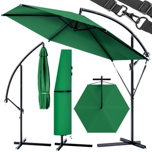 Kingsleeve, Ampelschirm Grün Alu Ø330cm inkl. Sonnenschirmhülle, 
