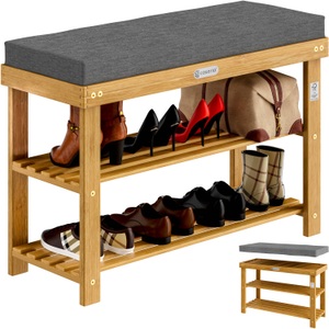 Casaria, Schuhbank FSC®-zertifiziertes Akazienholz 70x33x48cm, Schuhbank FSC®-zertifiziertes Akazienholz 70x33x48cm