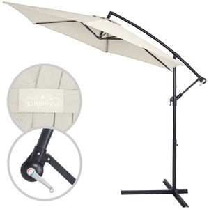 Kingsleeve, Kingsleeve Ampelschirm Beige Alu Ø330cm, Ampelschirm Beige Alu Ø330cm UV-Schutz 30+