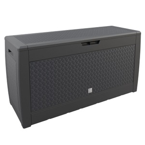 Deuba®, Deuba Auflagenbox Matuba Anthrazit 119x48x60cm mit Rollen, Auflagenbox Matuba Anthrazit 310L Rollen