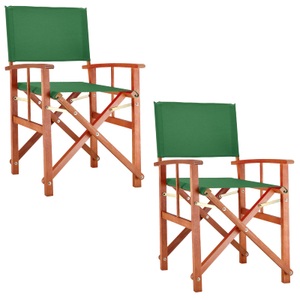 Deuba®, Deuba Regiestuhl Cannes 2er-Set Grün Eukalyptus FSC®-zertifiziert, Regiestuhl Cannes 2er-Set Grün Eukalyptus FSC®-zertifiziert