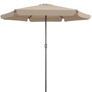 Detex, Detex Sonnenschirm Taupe Ø330cm mit Kurbel, Sonnenschirm Maui Taupe Ø330cm UV-Schutz 80+