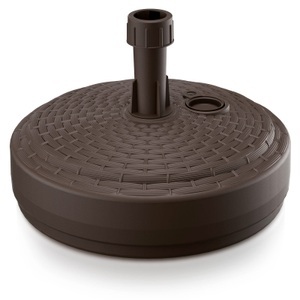 Markenartikel, Markenartikel Schirmständer Braun Polyrattan Optik Ø39cm, Schirmständer Braun Polyrattan Optik Ø39cm