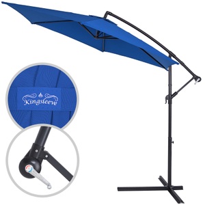 Kingsleeve, Kingsleeve Ampelschirm Blau Alu Ø330cm, 