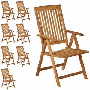 Garland, Gartenstuhl Bari 8er-Set Teakholz klappbar, Gartenstuhl Bari 8er-Set Teakholz klappbar