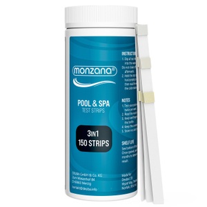 Monzana ®, Pool Teststreifen 3-in-1 Wassertester 150 Stück für Pool Schwimmbad Whirlpool Spa chemisch pH Chlor Alkalinität