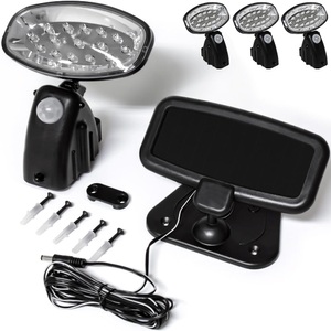 Markenartikel, Markenartikel Solar-Wandlampe 15 LEDs mit Bewegungsmelder, LED Solar-Wandlampe 3er-Set Bewegungsmelder