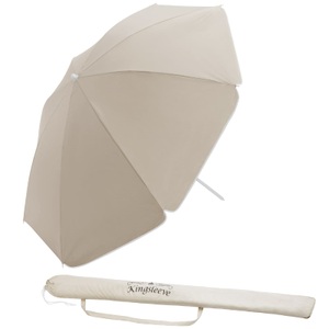 Kingsleeve, Kingsleeve Sonnenschirm Crete Beige 200cm Neigefunktion, 