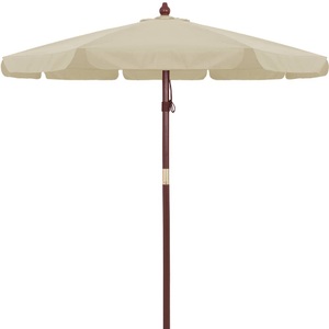 Kingsleeve, Kingsleeve Sonnenschirm Holz Beige Ø330cm UV-Schutz 40+, Sonnenschirm Holz Beige Ø330cm UV-Schutz 80+