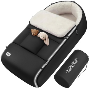 Deuba®, Deuba Babyfußsack Anthrazit 93x56cm gefüttert, Babyfußsack Anthrazit gefüttert Kinderwagen geeignet