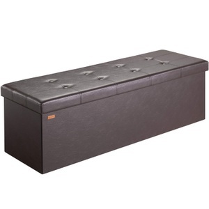 Deuba®, Deuba Sitzbank Braun 115x38x38cm mit Stauraum faltbar, Sitzbank Braun 115x38x38cm mit Stauraum faltbar