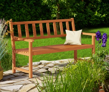 Casaria, Casaria Gartenbank Kensington Akazienholz 120x90x50-58cm, Gartenbank Kensington Akazienholz 120x90x50-58cm