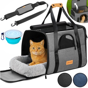 CADOCA, Katzentransportbox Grau 44x34x31cm bis 20kg, Katzentransportbox Grau 44x34x31cm bis 20kg