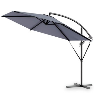 Kingsleeve, Kingsleeve Ampelschirm Alu Anthrazit Ø300cm, Ampelschirm Alu Anthrazit Ø300cm UV-Schutz 80+