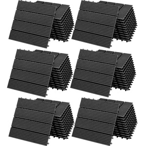 Deuba®, WPC Fliesen 66er-Set Klassik Anthrazit - 30x30cm, 