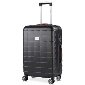 Monzana ®, Monzana ® Koffer Hartschale Exopack Schwarz L aus ABS 80l 65x41x27cm, Hartschalenkoffer L Rollen 360º Reisekoffer 80L Schwarz ABS