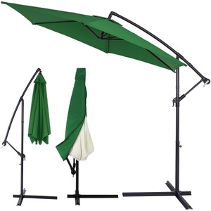 Kingsleeve, Ampelschirm Grün Alu Ø330cm inkl. Sonnenschirmhülle, 