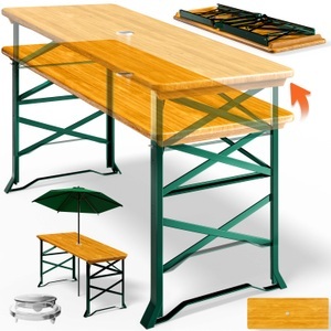 Casaria, Casaria Bierzelttisch 170x50x75-105cm höhenverstellbar und klappbar, Bierzelttisch 170x50x75-105cm höhenverstellbar