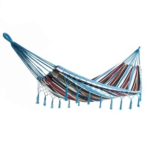 Detex, Detex Hängematte Blau 210x150cm mit Fransen, Hängematte Blau 210x150cm mit Fransen