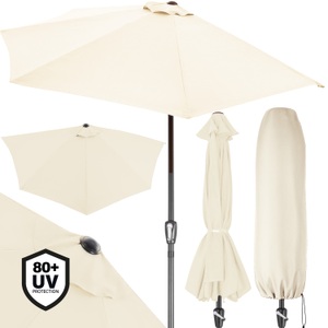 Kingsleeve, Kingsleeve Terrassen-Sonnenschirm Creme UV-Schutz 50+, Terrassen-Sonnenschirm Creme UV-Schutz 80+