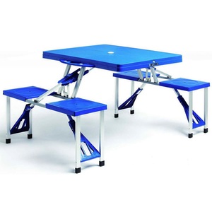 Deuba®, Deuba® Campingtisch Blau Alu für 4 Personen klappbar, Campingtisch Blau Alu für 4 Personen klappbar