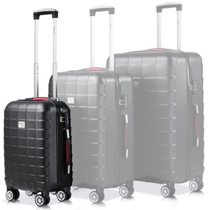 Monzana ®, Monzana ® Koffer Hartschale Exopack Schwarz M aus ABS 40l 61x31x21cm, Hartschalenkoffer Exopack Schwarz M ABS 40L