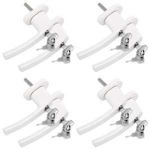 Monzana ®, Fenstergriff 8er-Set Weiß abschließbar, Fenstergriff 8er-Set Weiß abschließbar