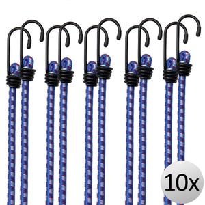 Deuba®, Deuba Spanngummi Set Gepäckgummi Expander Gepäckspanner Sicherheitshaken ..., Spanngummi 10er-Set Blau Expander 30,5cm