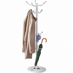 Casaria, Kleiderständer Weiß mit Marmorfuß 173cm, Kleiderständer Weiß mit Marmorfuß 173cm