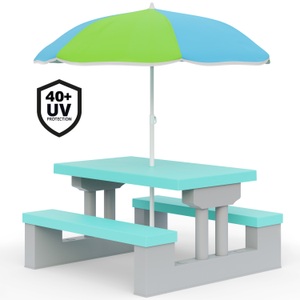 Spielwerk, Kindersitzgruppe Mint mit Sonnenschirm