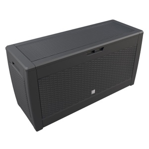 Deuba®, Deuba Auflagenbox Rato Anthrazit 119x48x60cm, Auflagenbox Rato Anthrazit 310L