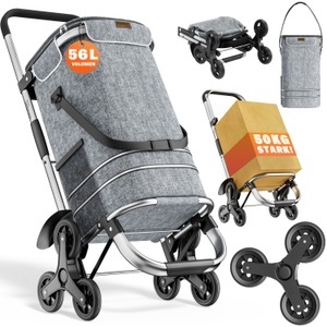 Monzana ®, Einkaufstrolley Treppensteiger Grau