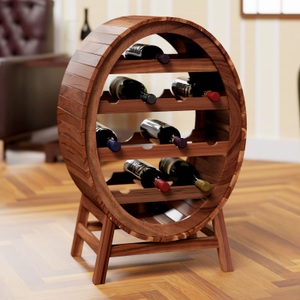 Casaria, Weinregal 12 Flaschen Weinfass Design, Weinregal 12 Flaschen Weinfass Design