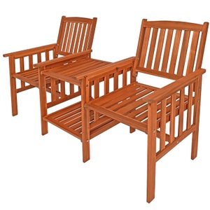 Casaria, Casaria Gartenbank Akazienholz mit Tisch 164x63x91cm, Gartenbank Akazienholz mit Tisch 164x63x91cm