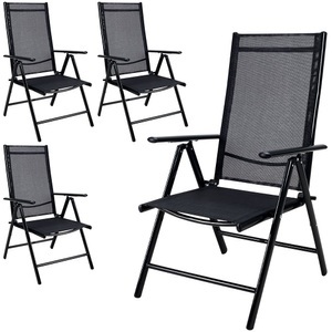 Deuba®, Deuba Gartenstuhl Bern 4er-Set Anthrazit, Gartenstuhl Bern 4er-Set Anthrazit