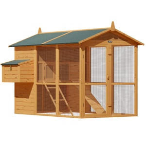 CADOCA, Hühnerstall Hühnerhaus Kleintierhaus, Hühnerstall Kleintierhaus 191x151x148cm