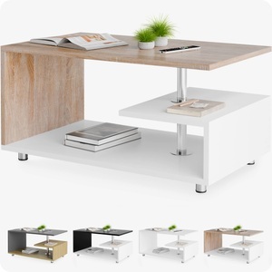 Casaria, Couchtisch Orlando Weiß/Eiche 95x55x50cm, Couchtisch Orlando Weiß/Eiche 95x55x50cm