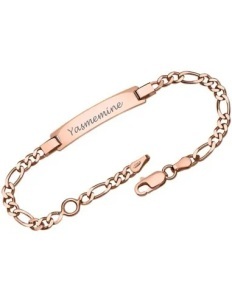 Unique, Figaro Armband rosé mit Gravur - Armbänder