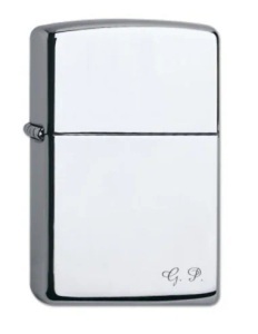 Zippo, Personalisierbares Zippo Feuerzeug Regular Chrome, Zippo-Feuerzeug High Polished - mit gratis Gravur - Zippo Feuerzeuge