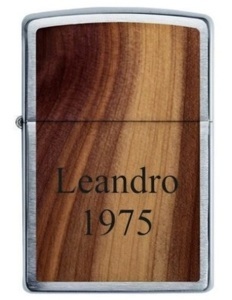 Zippo, ZIPPO Woodchuck Brushed Chrome ZIPPO Benzinfeuerzeug Standard, 