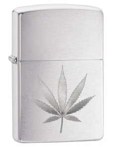 undefined, Zippo-Feuerzeug Chrome Brush Leaf - mit gratis Gravur - Zippo Feuerzeuge
