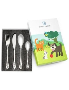 Zilverstad, Kinderbesteck Haustiere, 4-teilig - Baby & Kind, Kinderbesteck Haustiere 4tlg