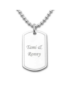 Unique, Dog-Tag Kette Damian, 952 silber - Anhänger, 925er Silber Dog Tag 