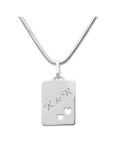 Unique, Halskette mit Anhänger in Silber - Anhänger, Halskette mit Anhänger ? Silber, schlicht & stilvoll - Halsketten und Anhänger
