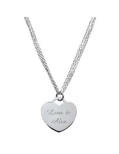 Unique, Herzkette Silber - Anhänger, Dreireihige Herzkette aus Sterlingsilber ? Elegant & modern - Halsketten und Anhänger