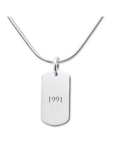 Unique, Silberkette mit Anhänger - Anhänger, Dog Tag Kette aus 925 Sterlingsilber ? Gravierbar & edel - Halsketten und Anhänger