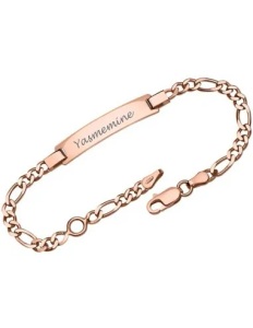 Unique, Figaro Armband rosé mit Gravur - Armbänder