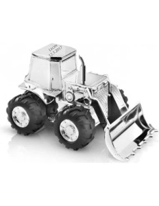 Zilverstad, Spardose Traktor - Baby & Kind, Versilberte Spardose Traktor ? mit edler Gravur - Geschenke für Babys & Kinder