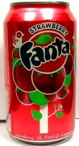 Fanta, Fanta Strawberry 355 ml USA, Fanta USA Strawberry, 355ml