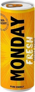 intelligentfood Schweiz AG, MONDAY FRESH Zuckerreduzierter Energy Drink 250 ml Schweiz, Monday Fresh Orange-Lemon 250ml